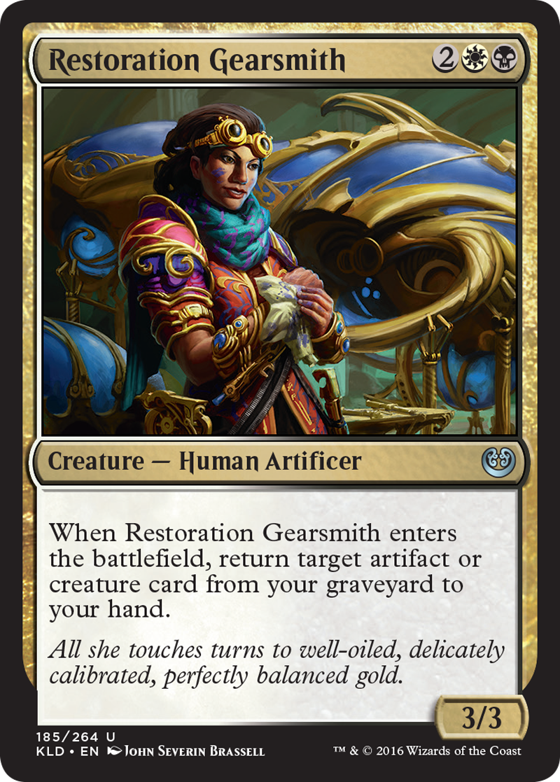 Restoration Gearsmith. Card art by John Severin Brassell.